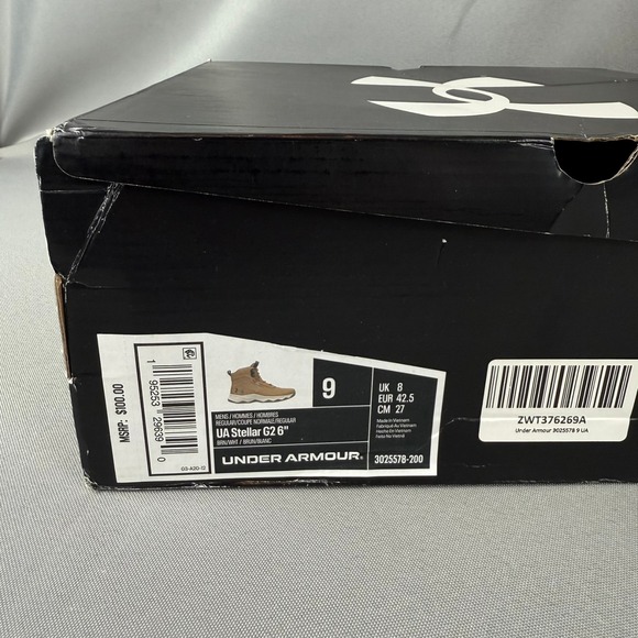 Under Armour Stellar G2 6" Tactical Boots Mens 9 Light Brown 3025578-200 New NIB - Picture 10 of 10